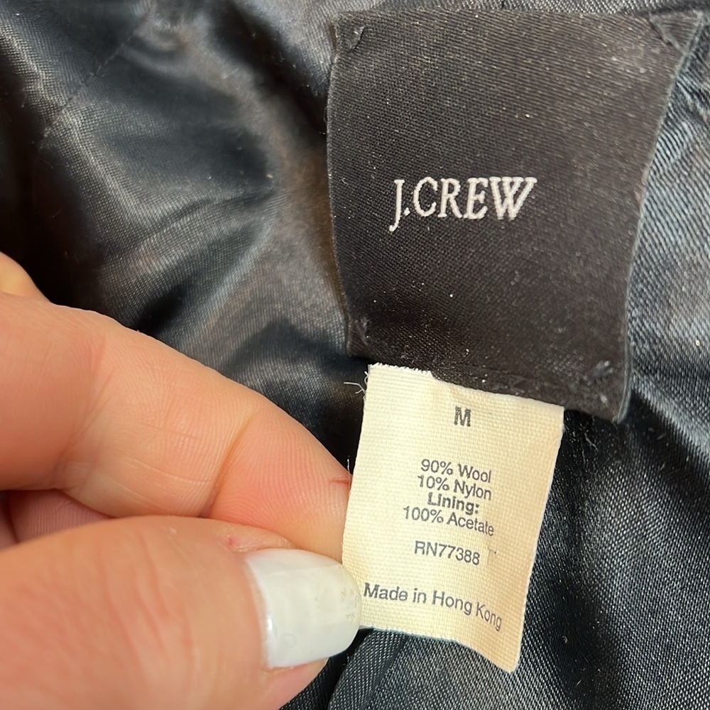 J. Crew Sz M Women’s Wool Structured Pea Jacket Coat - Picture 10 of 10